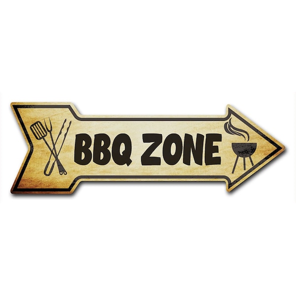 Bbq Zone Arrow Decal Funny Home Decor 36in Wide